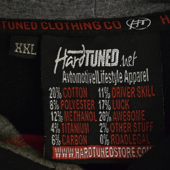 Hardtuned Mitsubishi Evolution Hoodie All Over Graphic Black Logo Size XXL - Picture 13 of 13